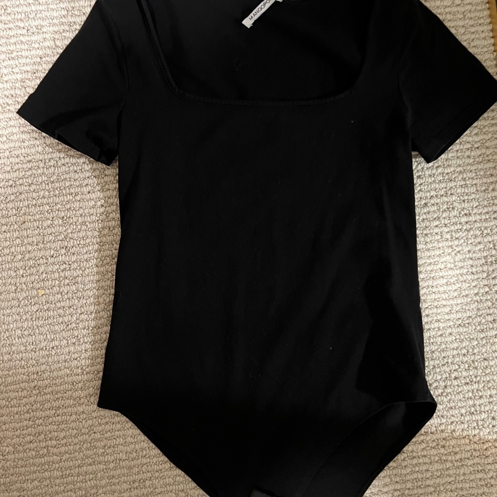 Black Women's Short Sleeve Body Suit